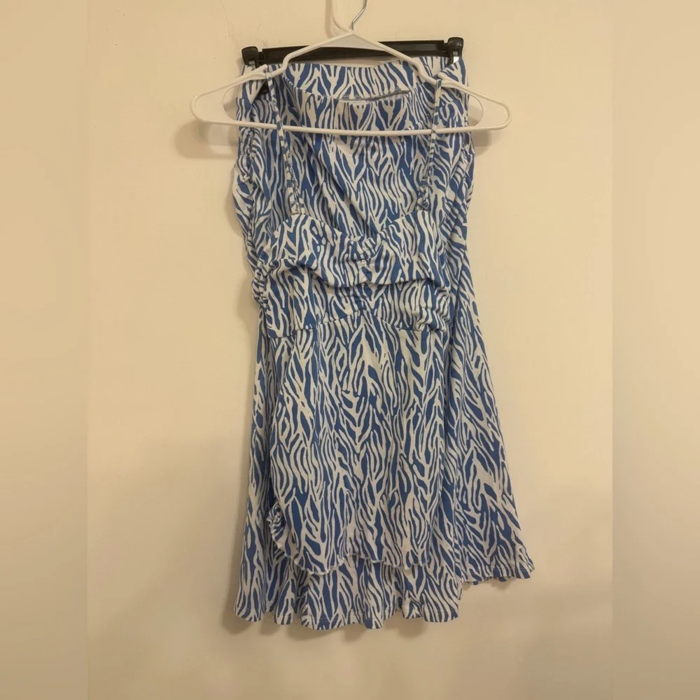 Diane Von Furstenberg Blue and White Zebra-Print Set